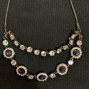 Elegant sapphire and diamond necklace